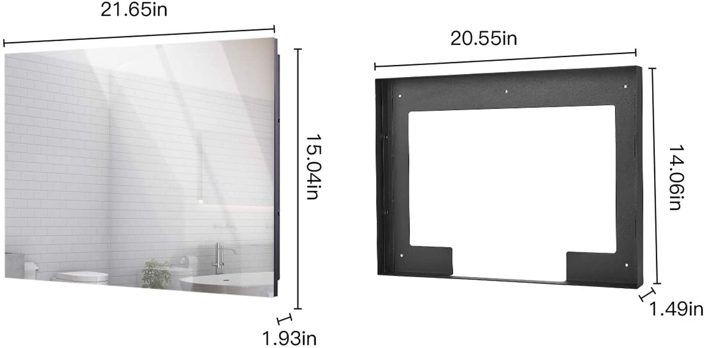 Espejo de baño TV de 27 pulgadas con pantalla táctil IP66 Impermeable –  leotachi